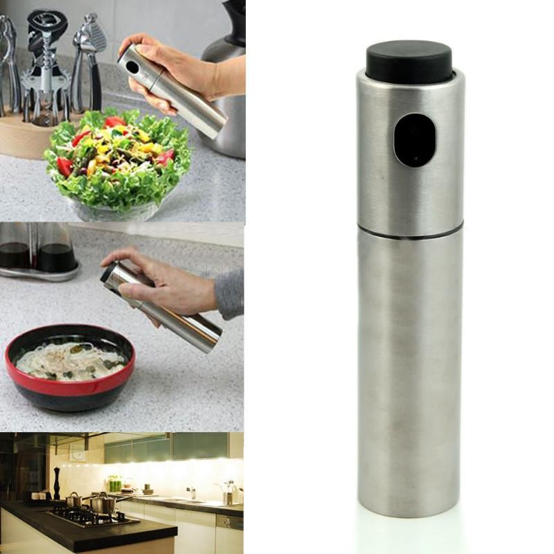 Oil Spray Aceite Sprayer Bottle Stainless Steel Cooking Tools BBQ Baking Spray Bottles Vinegar Water Pump Gravy Boats Grill